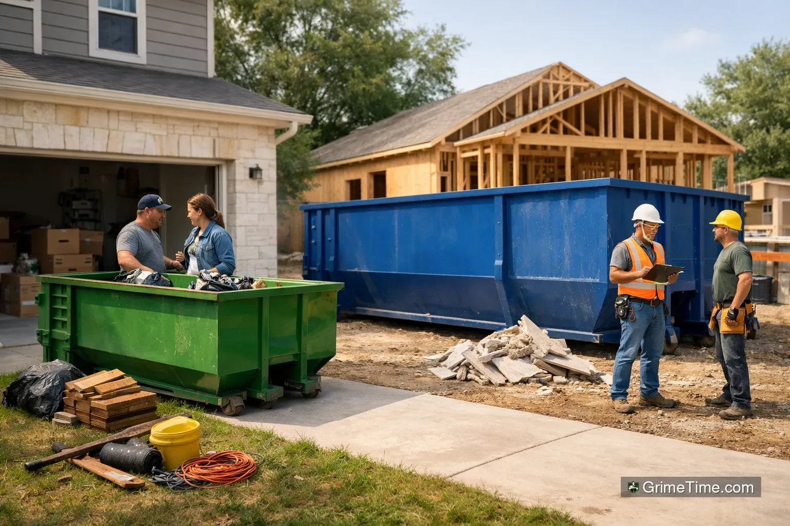 Comparing roll-off dumpster sizes for cleanup and remodeling projects