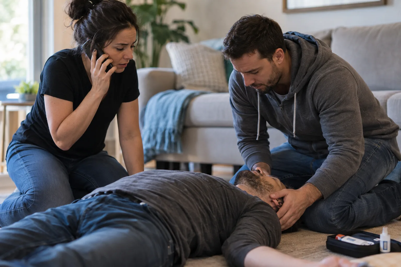 What to Do if Someone Overdoses on Opioids: Naloxone, 911, and Next Steps checklist infographic for Orange County
