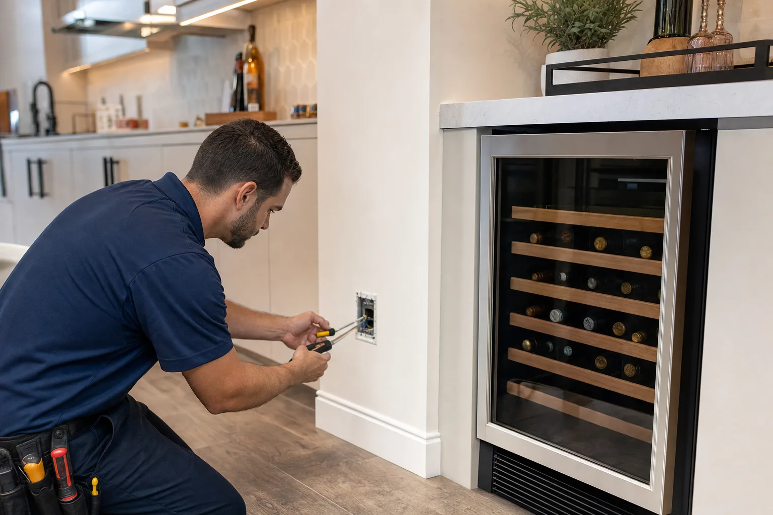 Checklist covering appliance model, installation location, circuit symptoms, wiring access, and condo approval