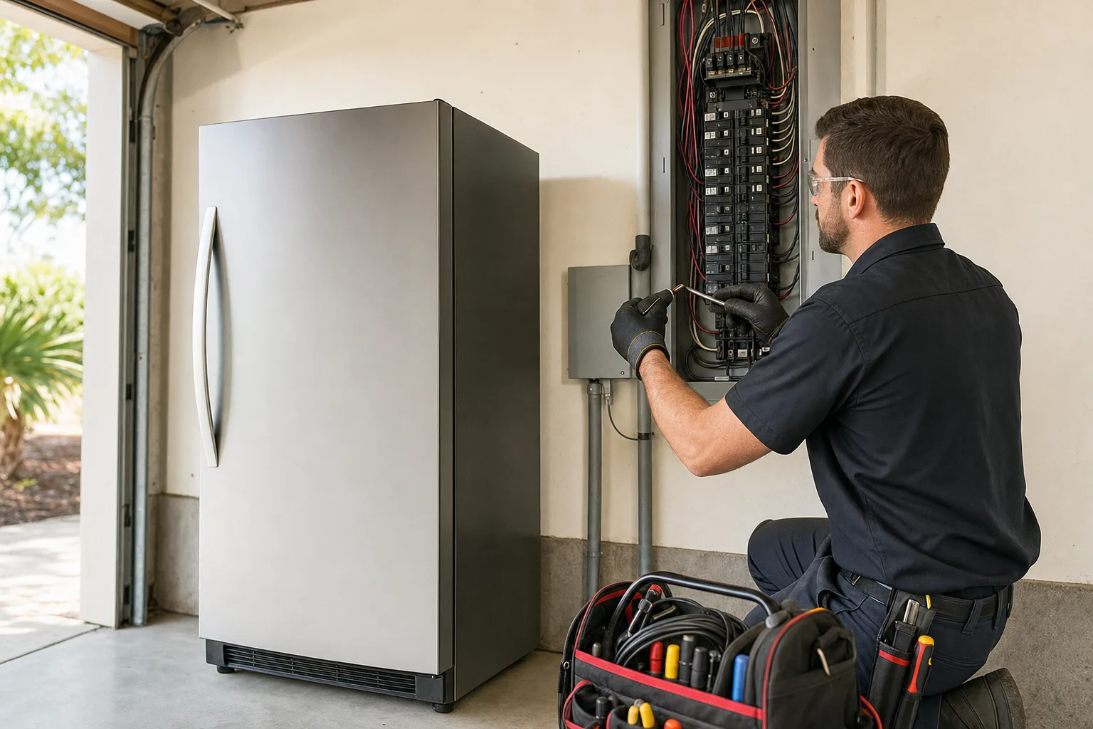 Checklist of signs a garage refrigerator or freezer may need a dedicated circuit