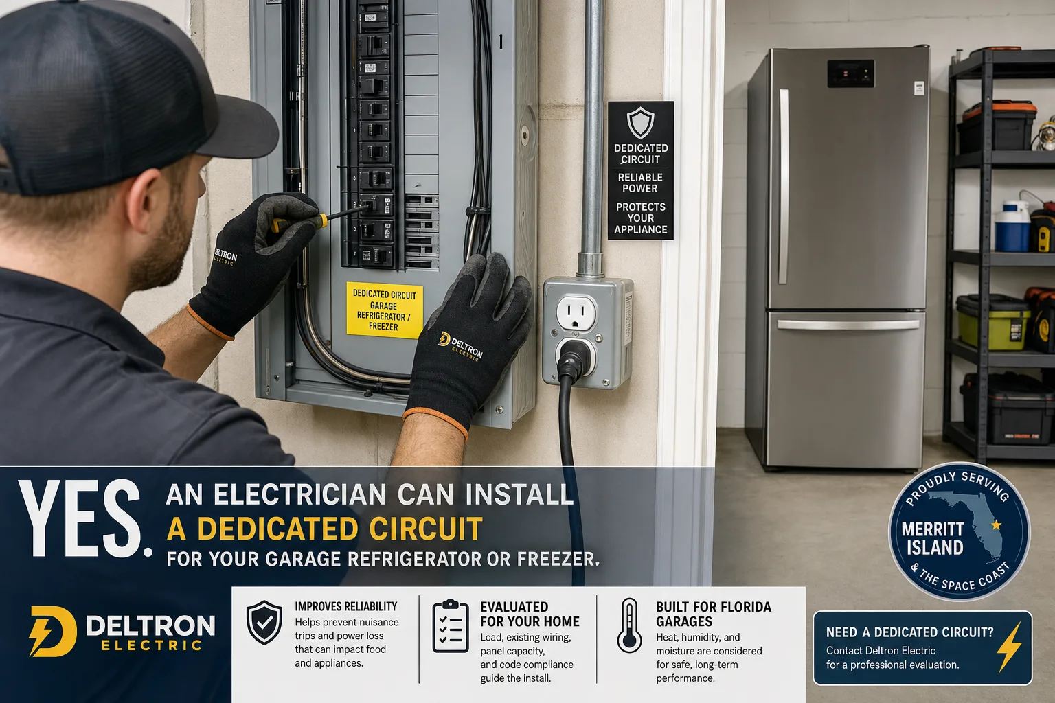 Can an Electrician Install a Dedicated Circuit for a Garage Refrigerator or Freezer in Merritt Island? supporting image 4