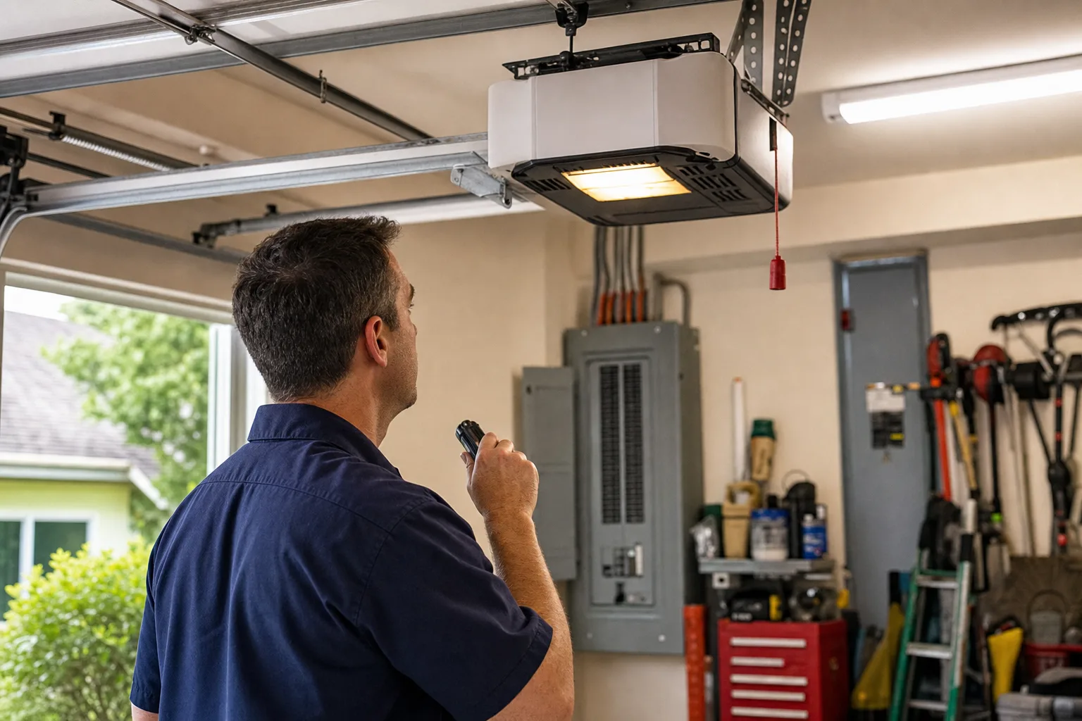 Garage Lights Dim When the Door Opens in Merritt Island: What Should Be Checked? checklist infographic for Merritt Island